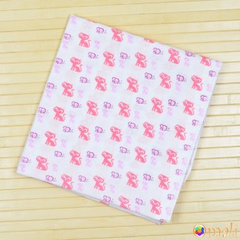 Пеленка ситцевая 95x100 тм «Omali» (котики розовые)