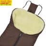 Конверт на овчине Kinder Comfort Arctic Fashion Dunkle Schokolade