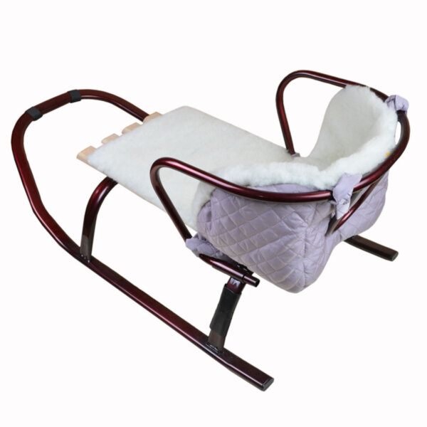 Меховой вкладыш в санки Kinder Comfort платиновый