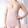 Корректирующие трусы с высокой талией 102 пудровые с кружевом DS, размер XL-XXL