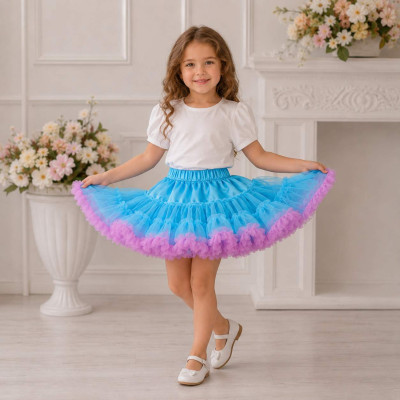Пишна спідниця-американка Pettiskirt бірюза, зріст 110 см