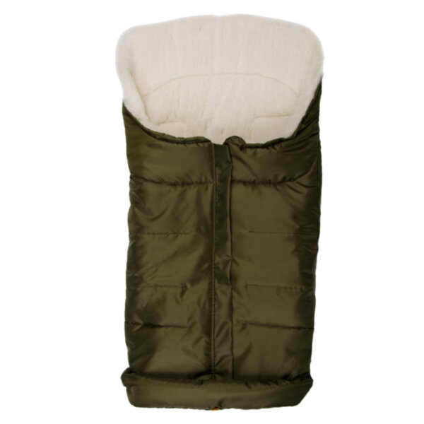 Конверт на овчине Kinder Comfort Arctic Dunkelgrün тёмно-зелёный, размер 56-92