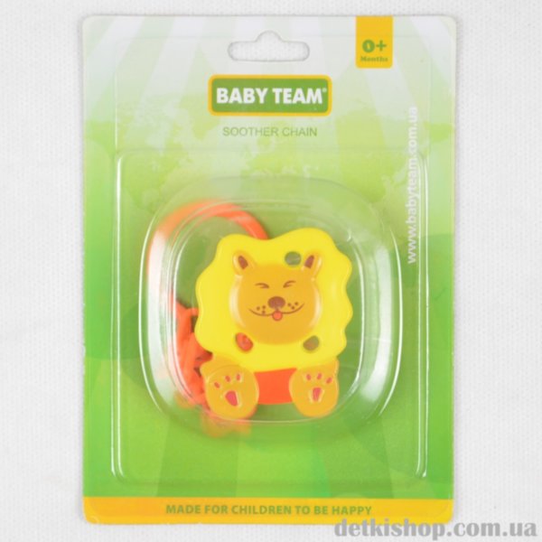 Цепочка для пустышки Baby Team лев