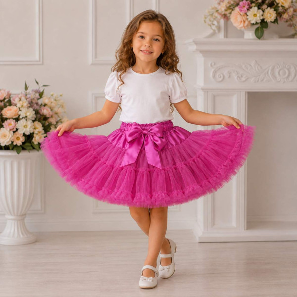 Пишна спідниця-американка Pettiskirt рожева, зріст 90 см