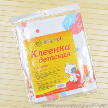 Непромокаемая клеёнка 90x57 тм «Забава» (белая с тортиками)