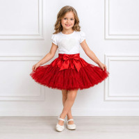 Пишна спідниця-американка Pettiskirt червона, зріст 110 см