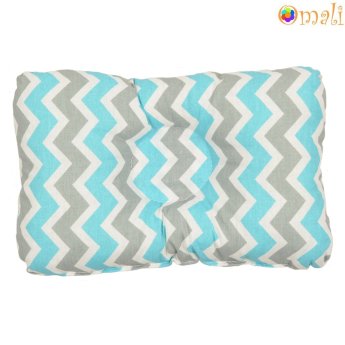 Ортопедическая подушка для новорожденных (зигзаг бирюза)