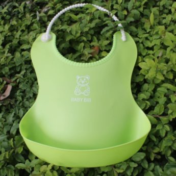 Слюнявчик с карманом Baby Bib зелёный