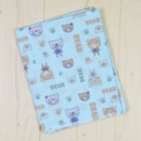 Пеленка ситцевая 75x100 тм «Omali» (мишки голубая)