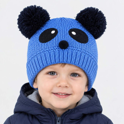Дитяча шапочка "Panda" DS синя, розмір 44-50