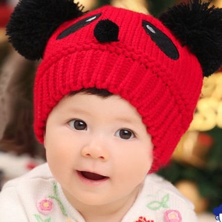 Дитяча шапочка "Panda" DS червона, розмір 44-50
