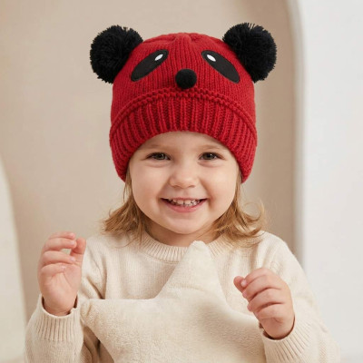 Дитяча шапочка "Panda" DS червона, розмір 44-50