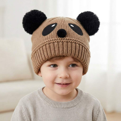 Дитяча шапочка "Panda" DS коричнева, розмір 44-50