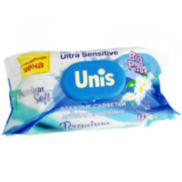 Влажные салфетки антибактериальные Unis Ultra Sensitive (120 штук, ромашка)