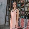 Ночная рубашка для беременных и кормящих ТМ «Omali» (оm002607 персиковая с бабочками)