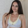 Бюстгальтер для беременных и кормящих 8628 (серый с лимонным декором)