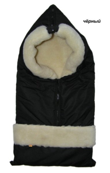 Конверт на овчине Kinder Comfort Smart Schwarz (чёрный)