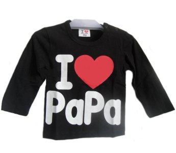 Реглан «I Love Papa» (чёрный)