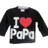 Реглан «I Love Papa» (чёрный)