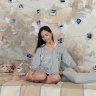 Халат для беременных и кормящих велюровый с капюшоном ТМ «Omali» (оm002614 серый)