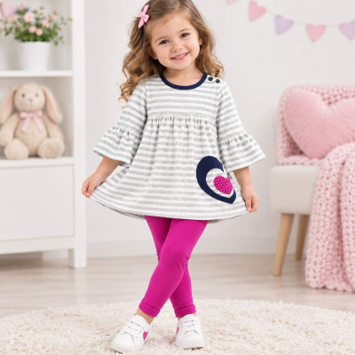 Комплект туніка та штани Сердечки Jumping Beans, зріст 98 см